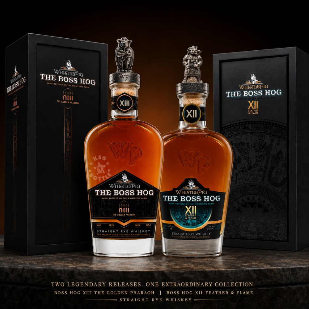 WhistlePig Boss Hog XII 'Feather & Flame' + WhistlePig The Boss Hog XIII 'The Golden Pharaoh' Whiskey Bundle (2x750mL)