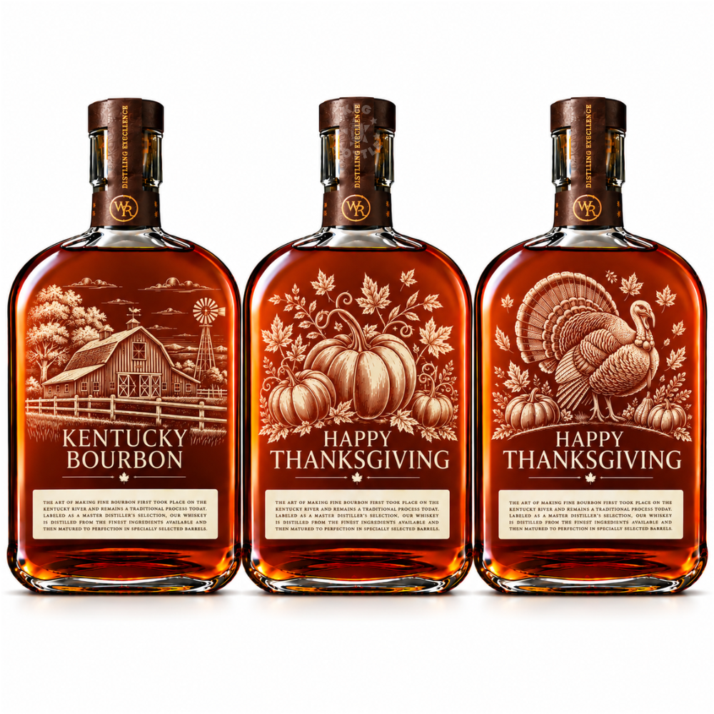 Engraved Thanksgiving Woodford Reserve Bourbon Whiskey (750mL)