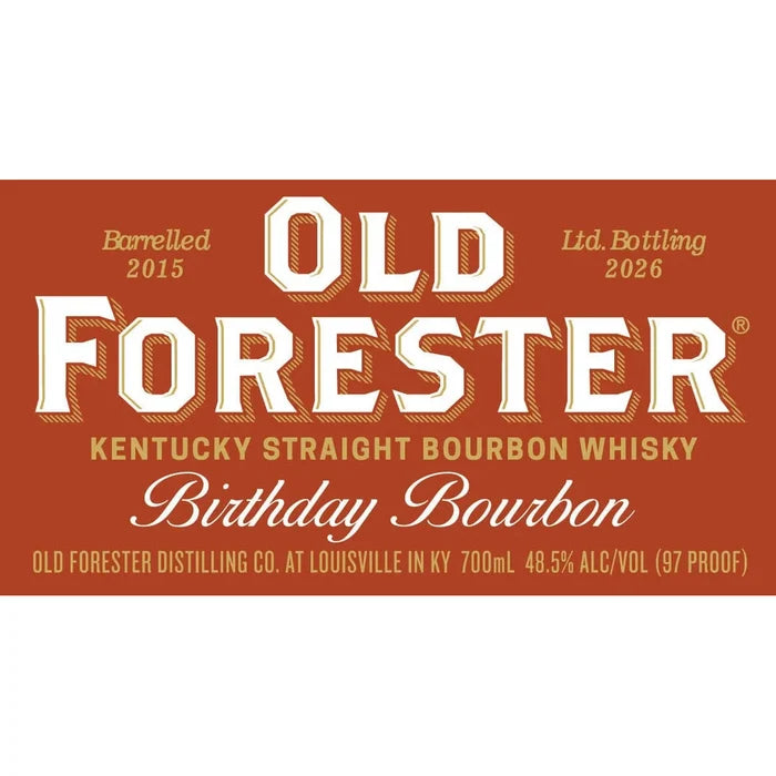 Old Forester 2026 Birthday Bourbon (750mL)
