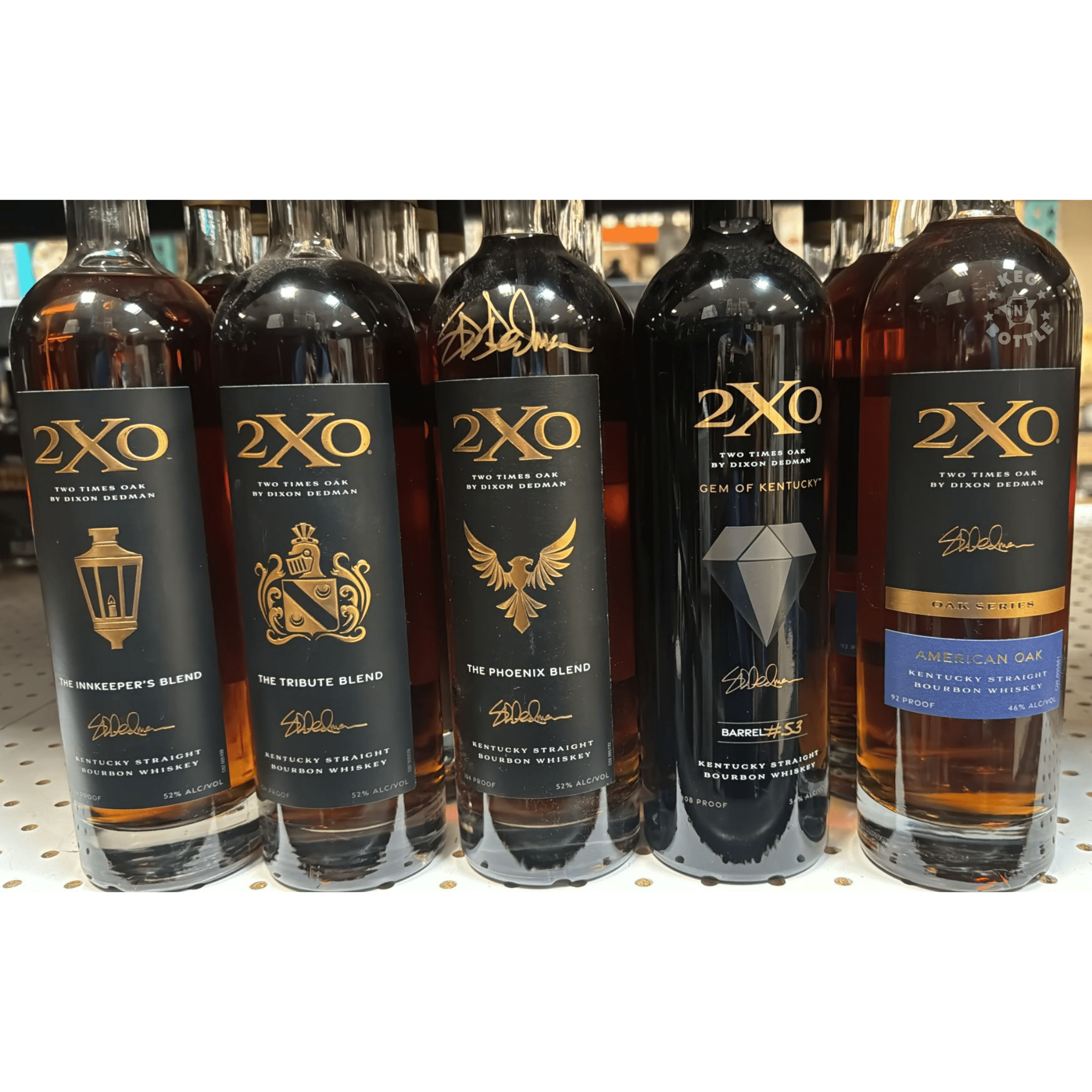 2XO By Dixon Dedman Signed Bottle Whiskey Combo Pack (5 x