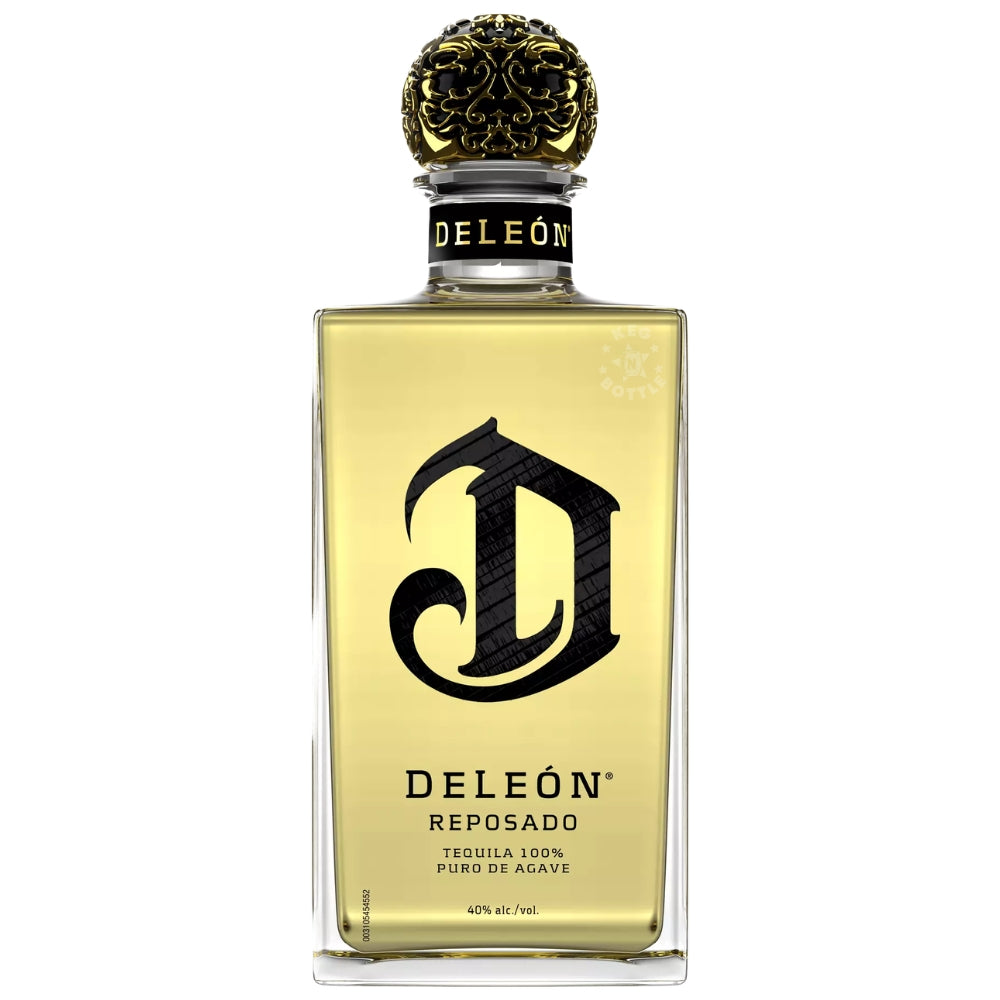 DeLeón Reposado Tequila 750mL bottle made with 100% agave at 40% ABV.