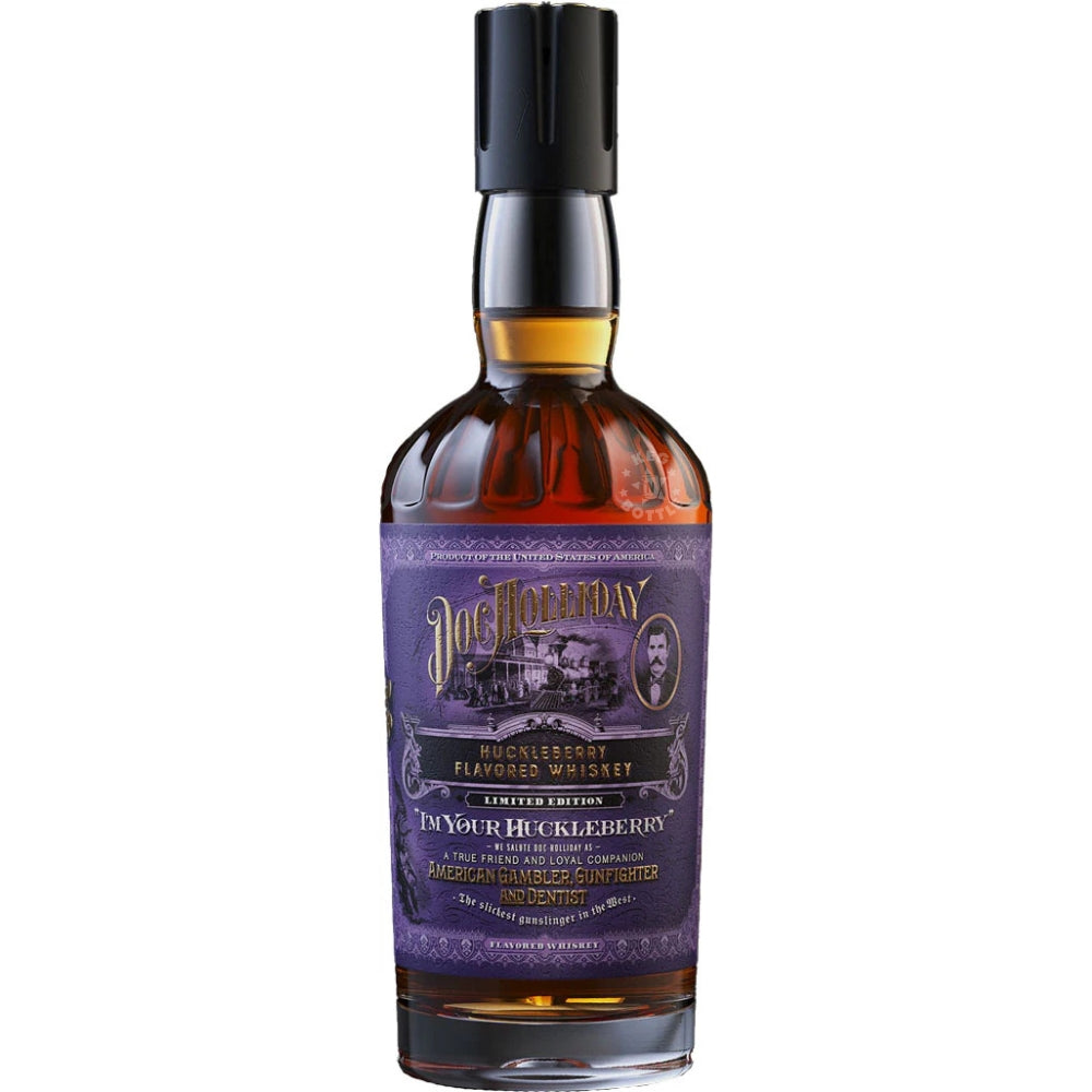 Doc Holliday I’m Your Huckleberry Limited Edition Whiskey 750mL bottle with Western-style label