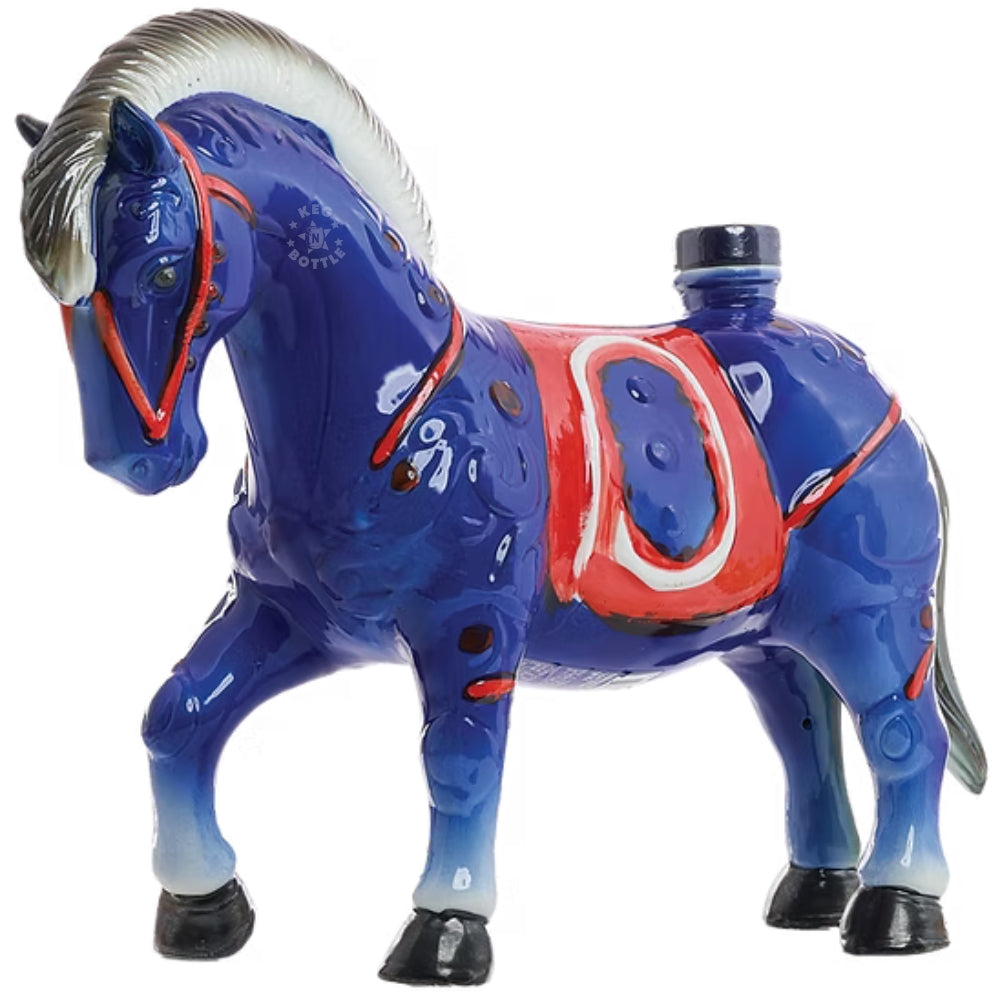 Don Chinto Blue Horse Tequila Añejo 750ml hand-painted ceramic horse bottle from Jalisco Mexico 40% ABV