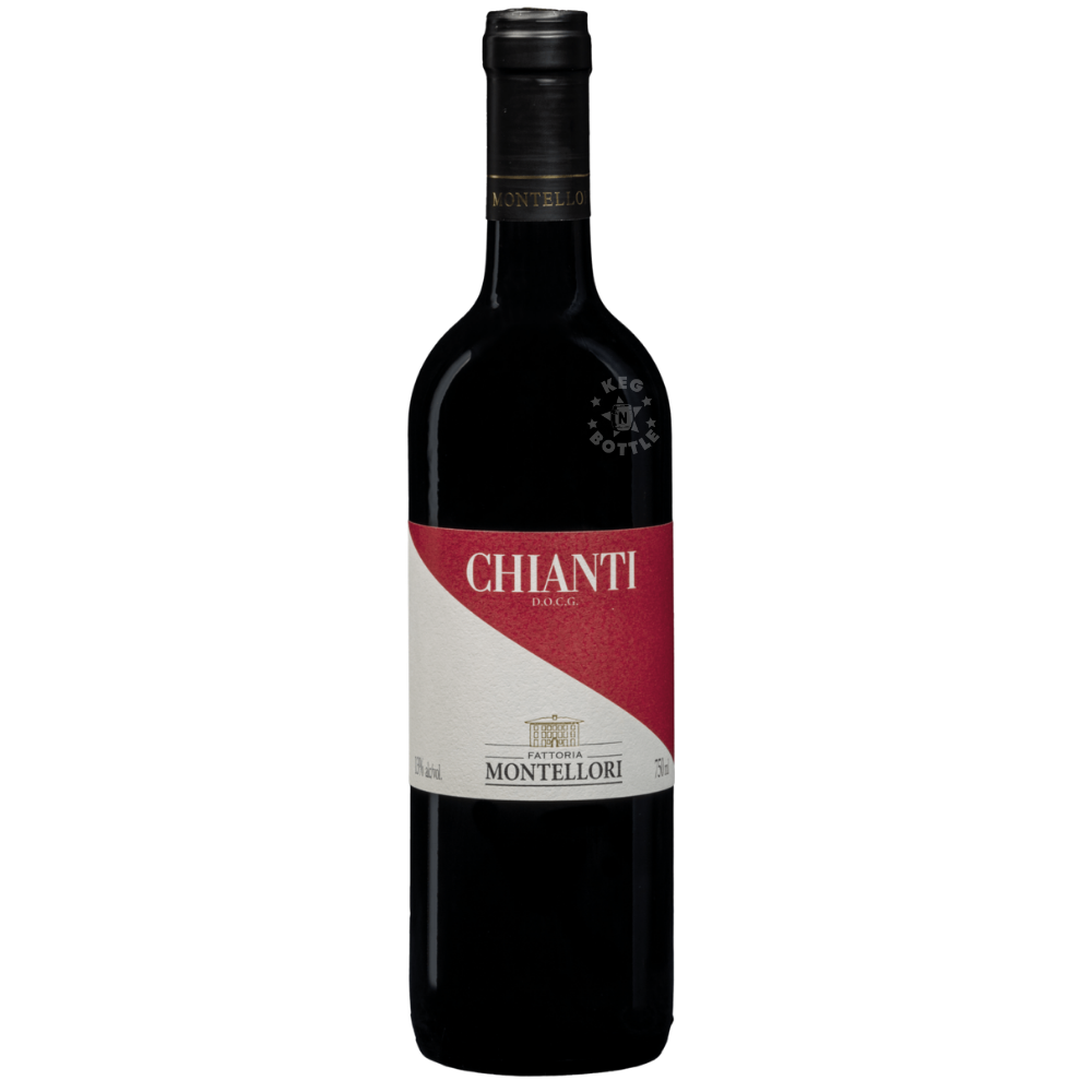 Fattoria Montellori Chianti DOCG 750mL Italian red wine bottle from Tuscany.