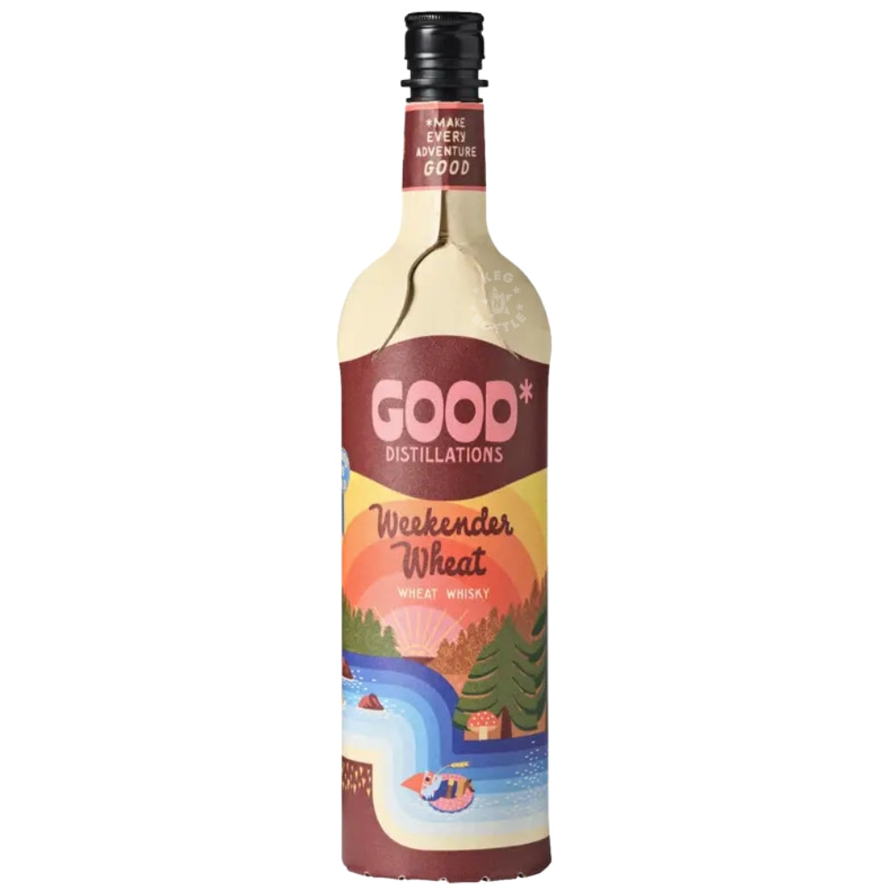 GOOD Distillations Weekender Wheat Whiskey eco-friendly bottle 750mL