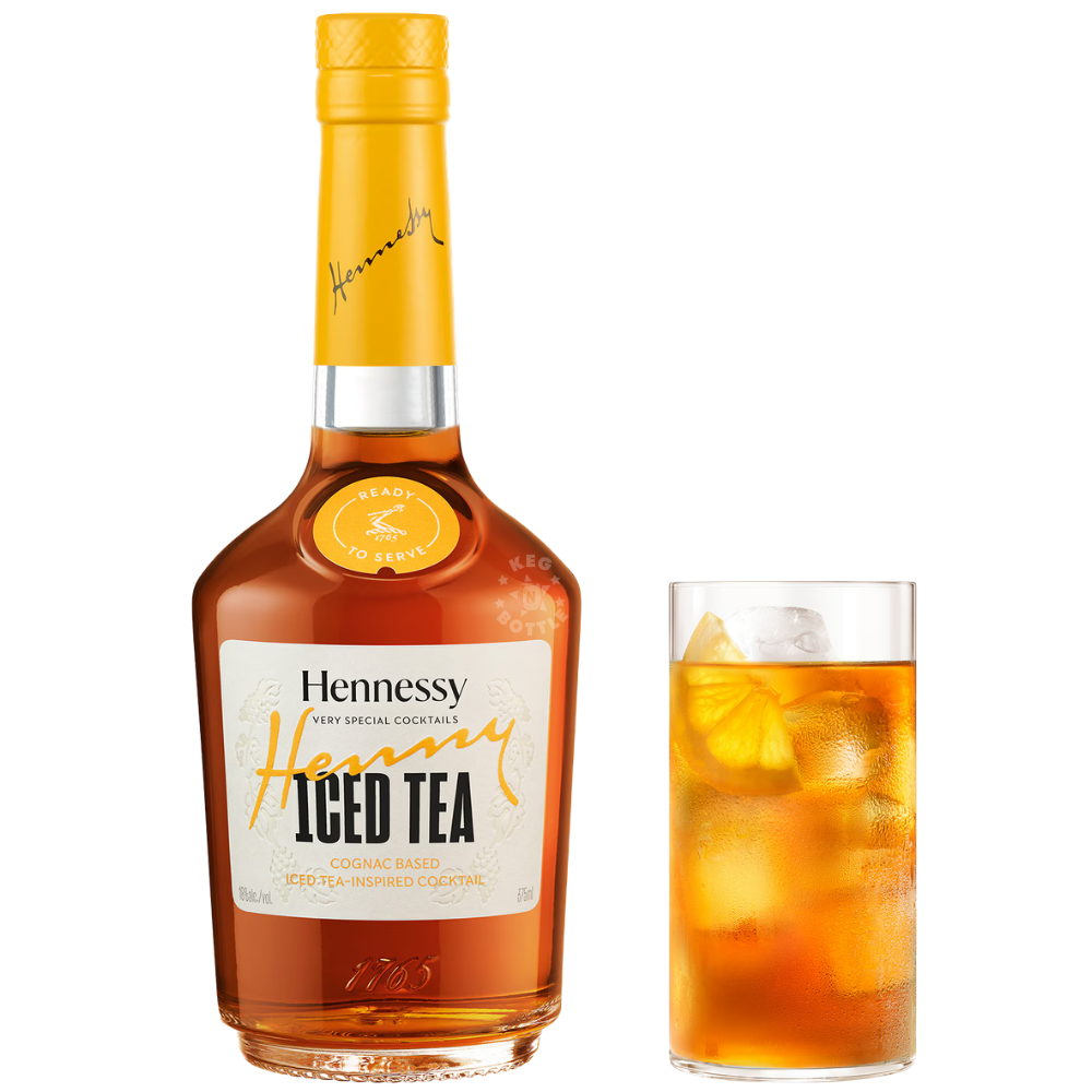 Hennessy Very Special Cocktails Henny Iced Tea 375mL bottle with a cognac-based iced tea-inspired cocktail featuring black tea, orange, lemon, vanilla, and spice.