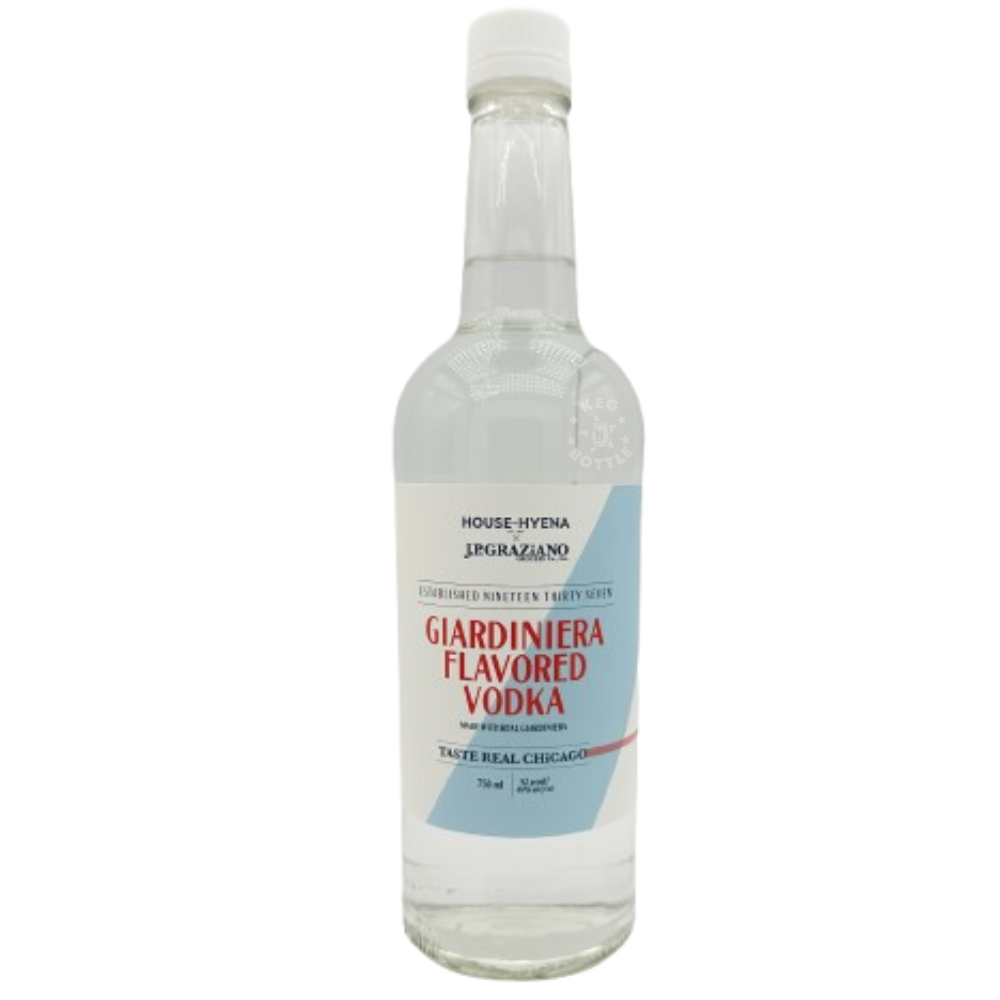 House of Hyena x J.P. Graziano Giardiniera Flavored Vodka 750mL bottle made with real giardiniera at 92 proof.