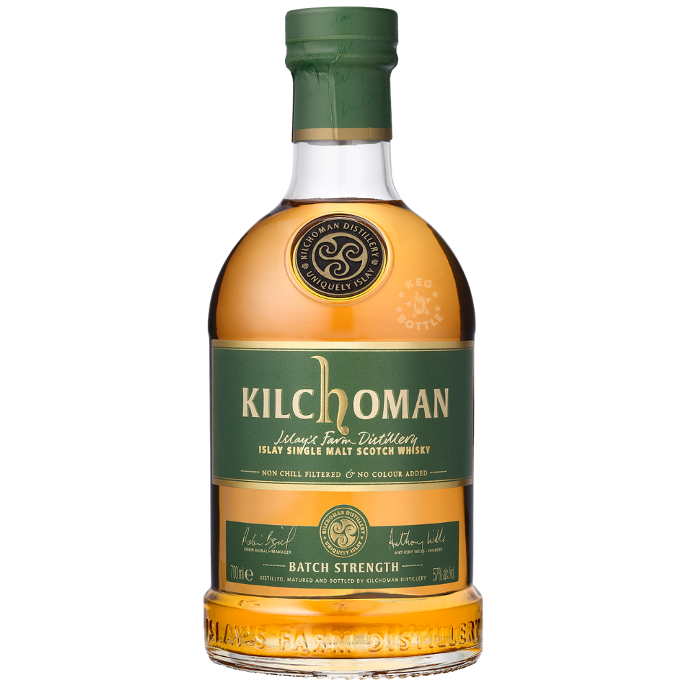 Kilchoman Batch Strength Single Malt Scotch Whisky 700mL bottle from Islay, Scotland.