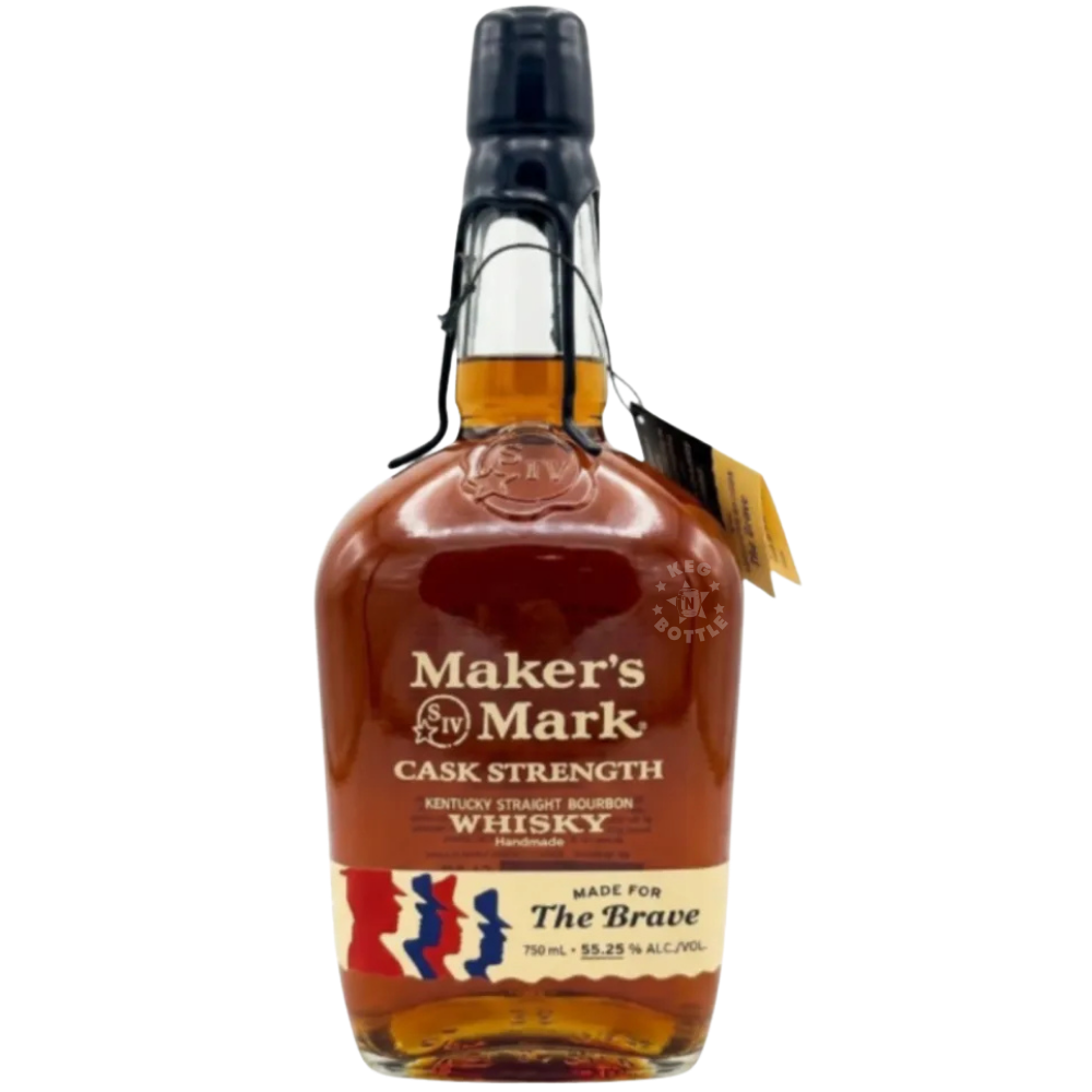 Maker's Mark Cask Strength Made For The Brave Kentucky Straight Bourbon Whiskey 750mL Limited Edition Bottle 110.5 Proof