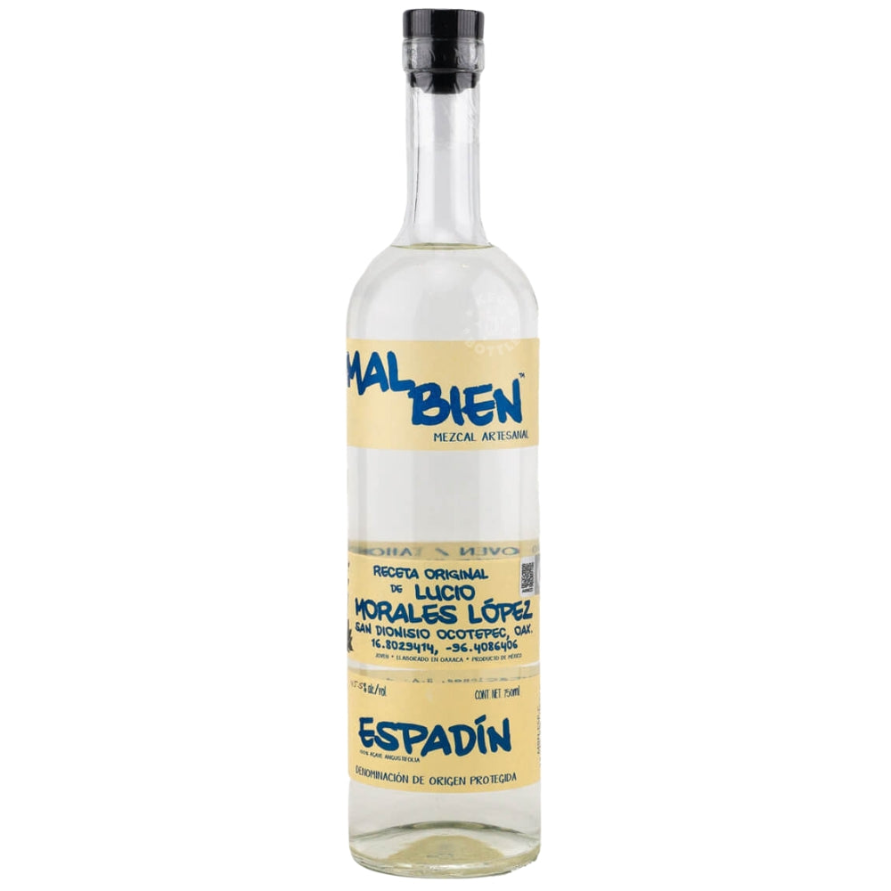 Mal Bien White Tape Espadin Morales Mezcal 91 Proof 750ml bottle
