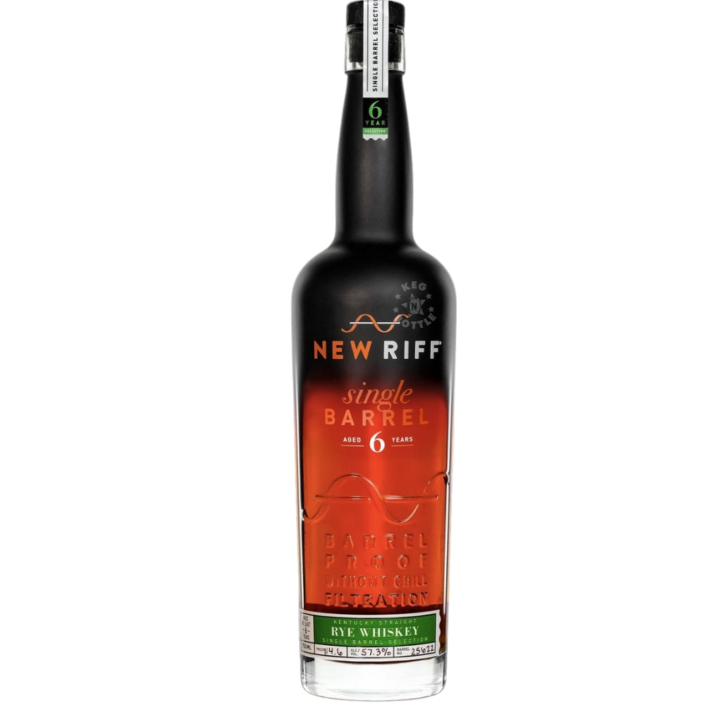 New Riff Single Barrel Rye 6 Year Riff Picks barrel proof whiskey bottle 750ml