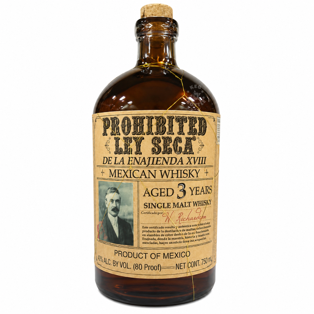 Prohibido Ley Seca de la Enmienda XVIII 3 Year Mexican Single Malt Whisky 750mL bottle | Keg N Bottle.