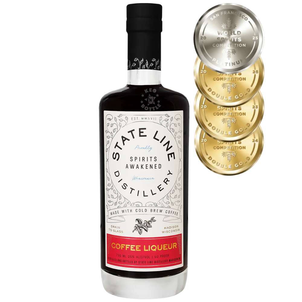 State Line Distillery Coffee Liqueur 750mL handcrafted Wisconsin coffee liqueur made with cold brew coffee.