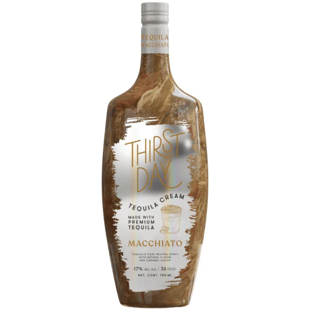 Thirst Day Macchiato Tequila Cream 750mL bottle crafted with premium Tequila Blanco, rich espresso coffee flavor, and smooth dairy cream.