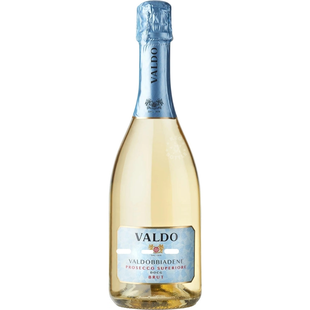 Valdo Valdobbiadene Prosecco Superiore Brut 750mL Italian sparkling wine bottle.