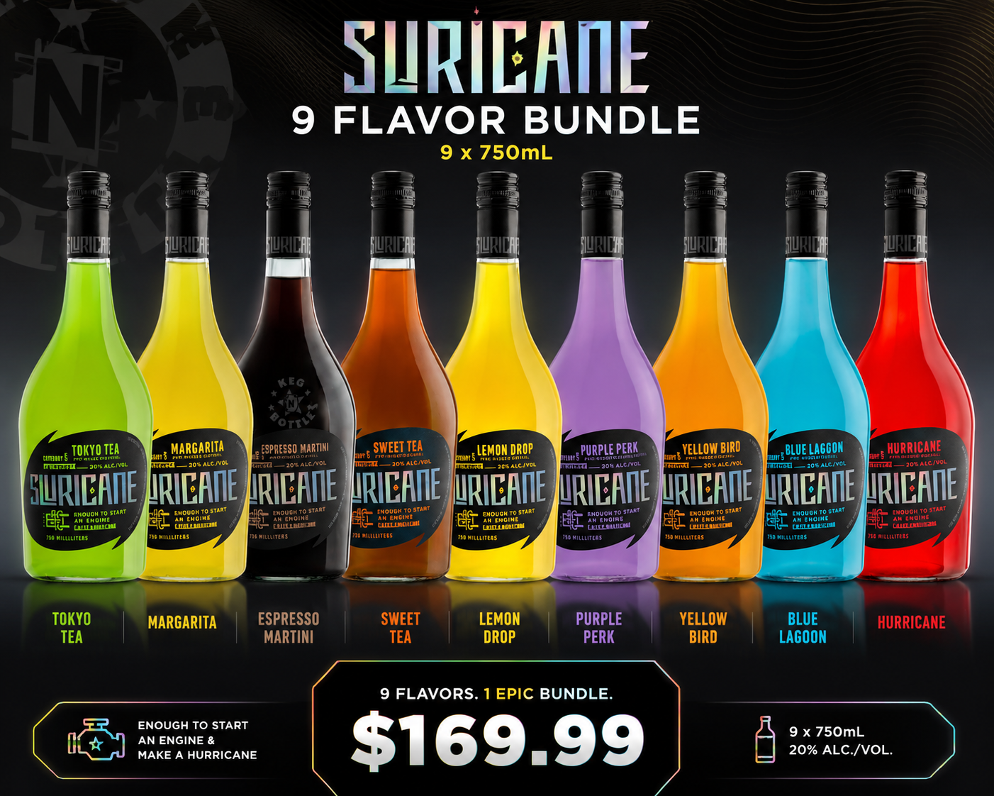 Sluricane Pre-Mixed Cocktail Variety Bundle (9 x 750mL)