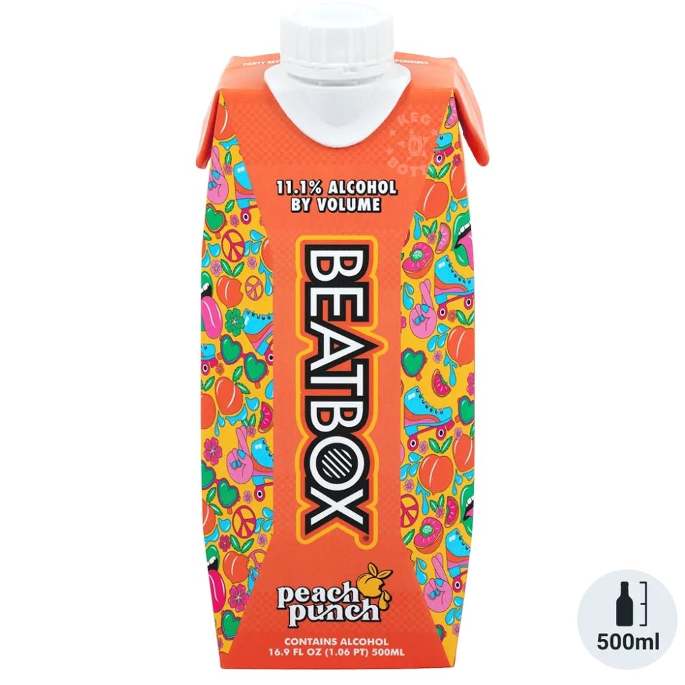 BeatBox Peach Punch Alcohol Cocktails 6pk – 500 ml cartons