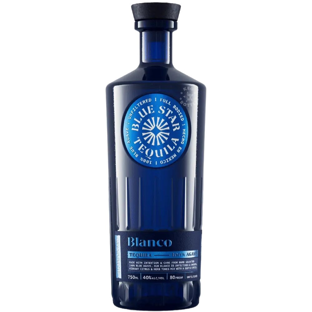 Blue Star Blanco 100% Blue Agave Tequila 750mL blue bottle
