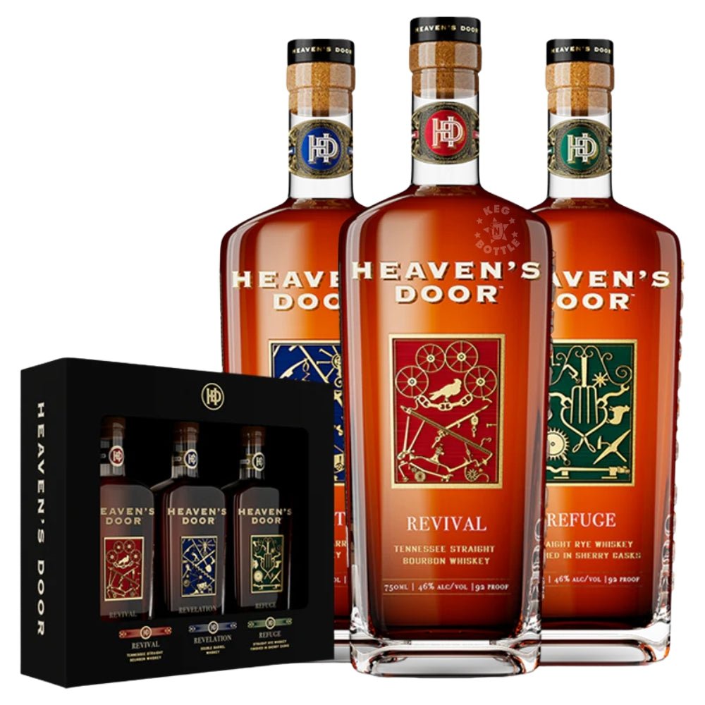 HEAVEN'S DOOR ウイスキー ギフトセット　限定品 Bob Dylan Heaven's Door Whiskey Set (3 x 200 ml) | Keg N Bottle