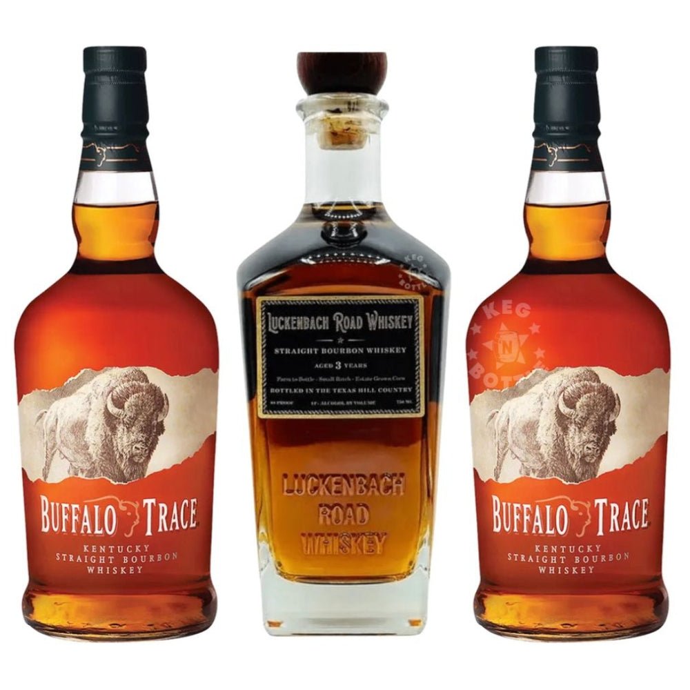 Buffalo Trace x Luckenbach Straight Bourbon Combo Pack (3 x 750 ml