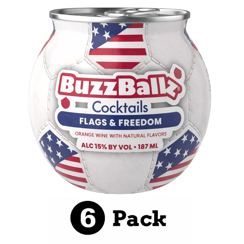 BuzzBallz Flags & Freedom Pineapple Orange Cocktail - 6 Pack (6x187mL)