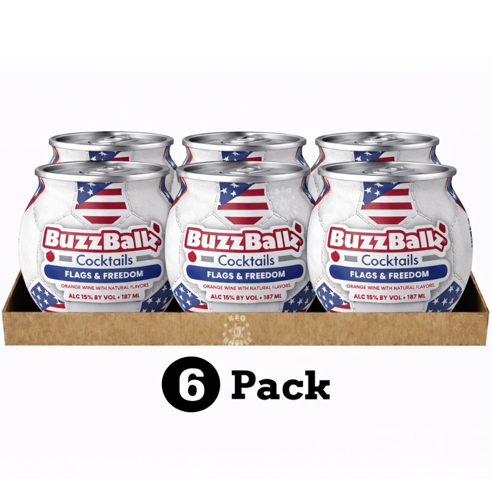 BuzzBallz Flags & Freedom Pineapple Orange Cocktail - 6 Pack (6x187mL) 2
