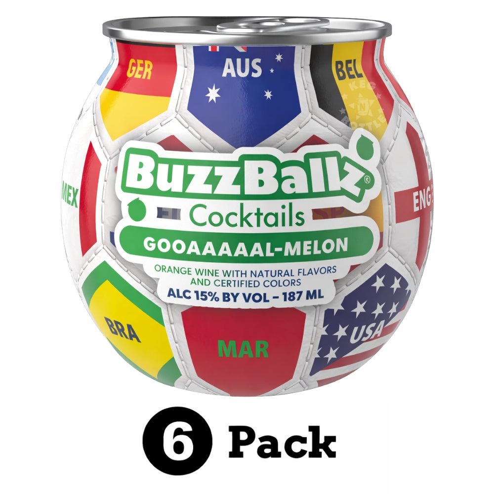 BuzzBallz Goaaaal-Melon Citrus Cocktail - 6 Pack (6x187mL)
