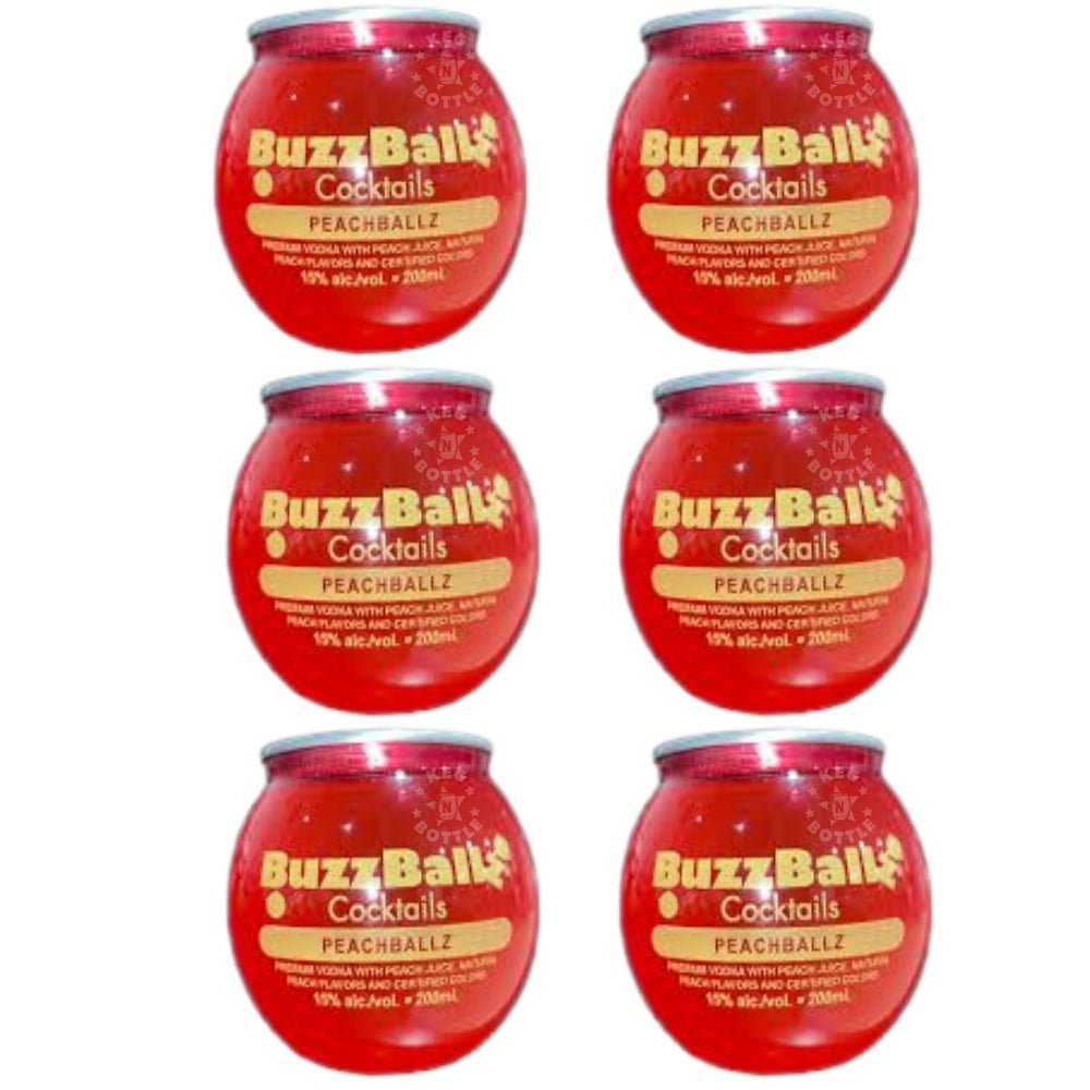BuzzBallz PeachBallz 6-Pack 200 ml each