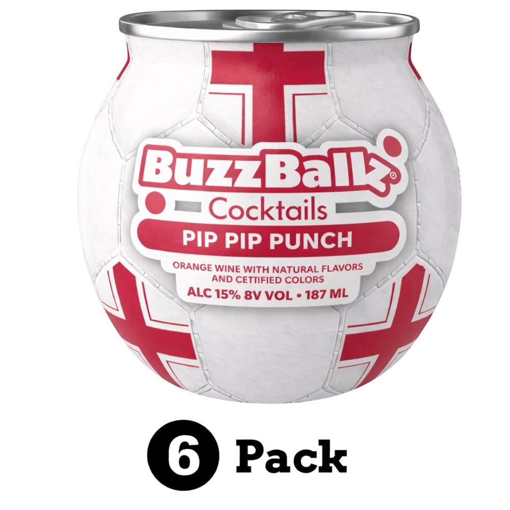BuzzBallz Pip Pip Punch Tea Cocktail - 6 Pack (6x187mL) 2