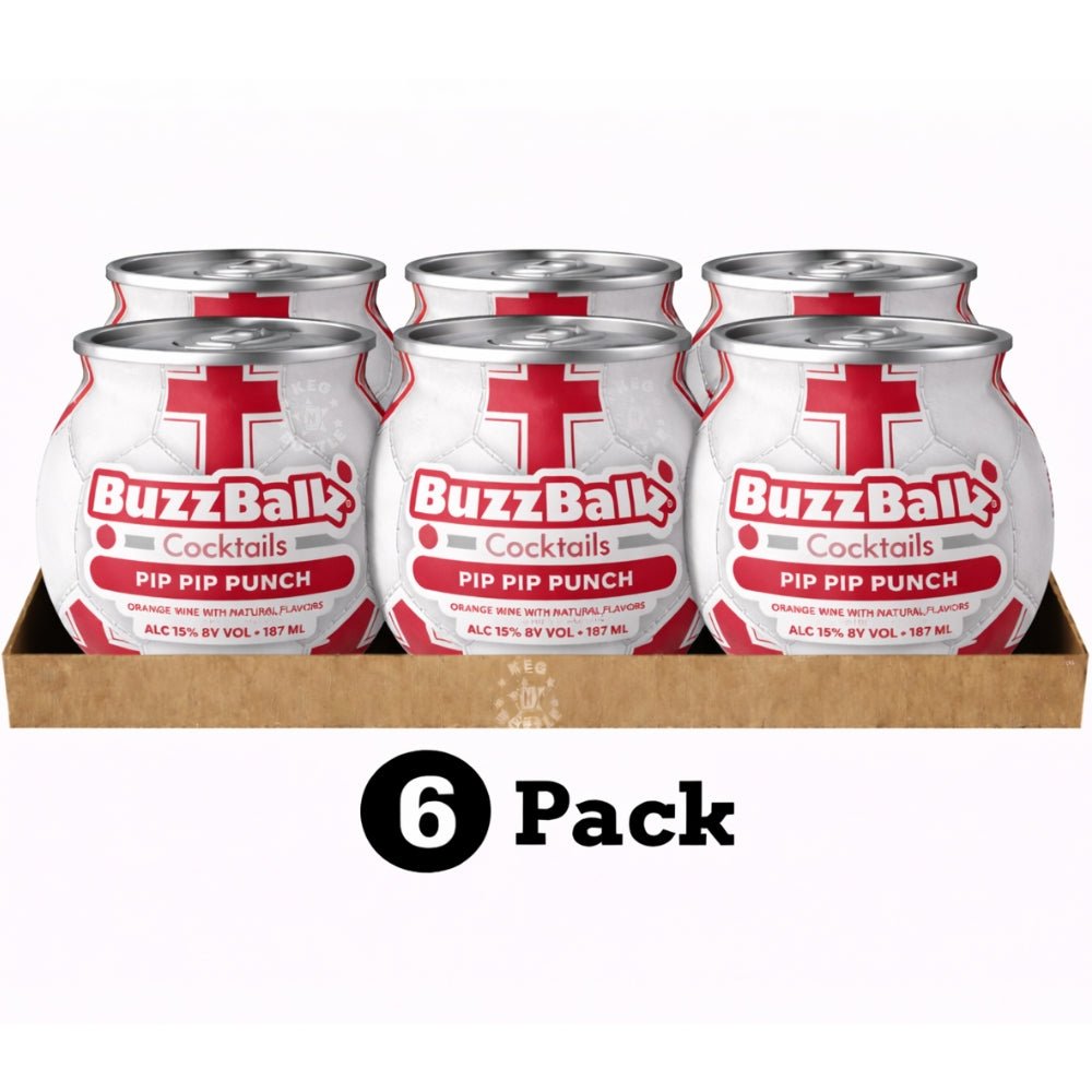 BuzzBallz Pip Pip Punch Tea Cocktail - 6 Pack (6x187mL)