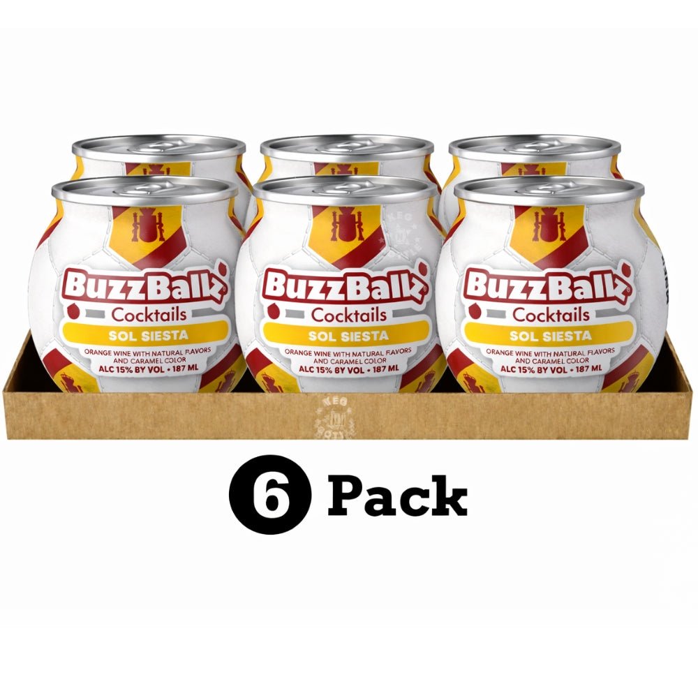 BuzzBallz Sol Siesta White Sangria Cocktail - 6 Pack (6x187mL) 2