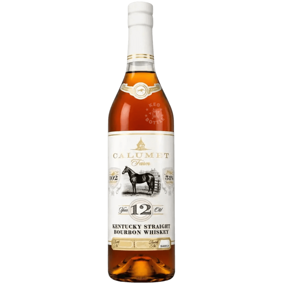 Calumet Farm 12 Year Kentucky Straight Bourbon Whiskey 750mL Bottle 102 Proof Premium Aged Kentucky Bourbon Whiskey