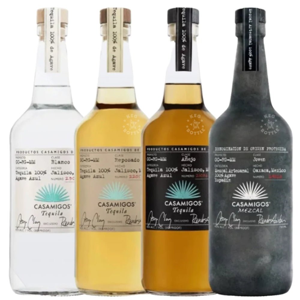 Casamigos Tequila Bundle 4-Bottle Set with Blanco, Reposado, Añejo, Mezcal