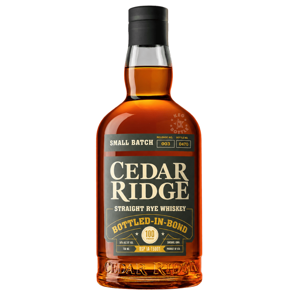 Cedar Ridge Bottled-in-Bond Straight Rye Whiskey (750mL) | Keg N Bottle