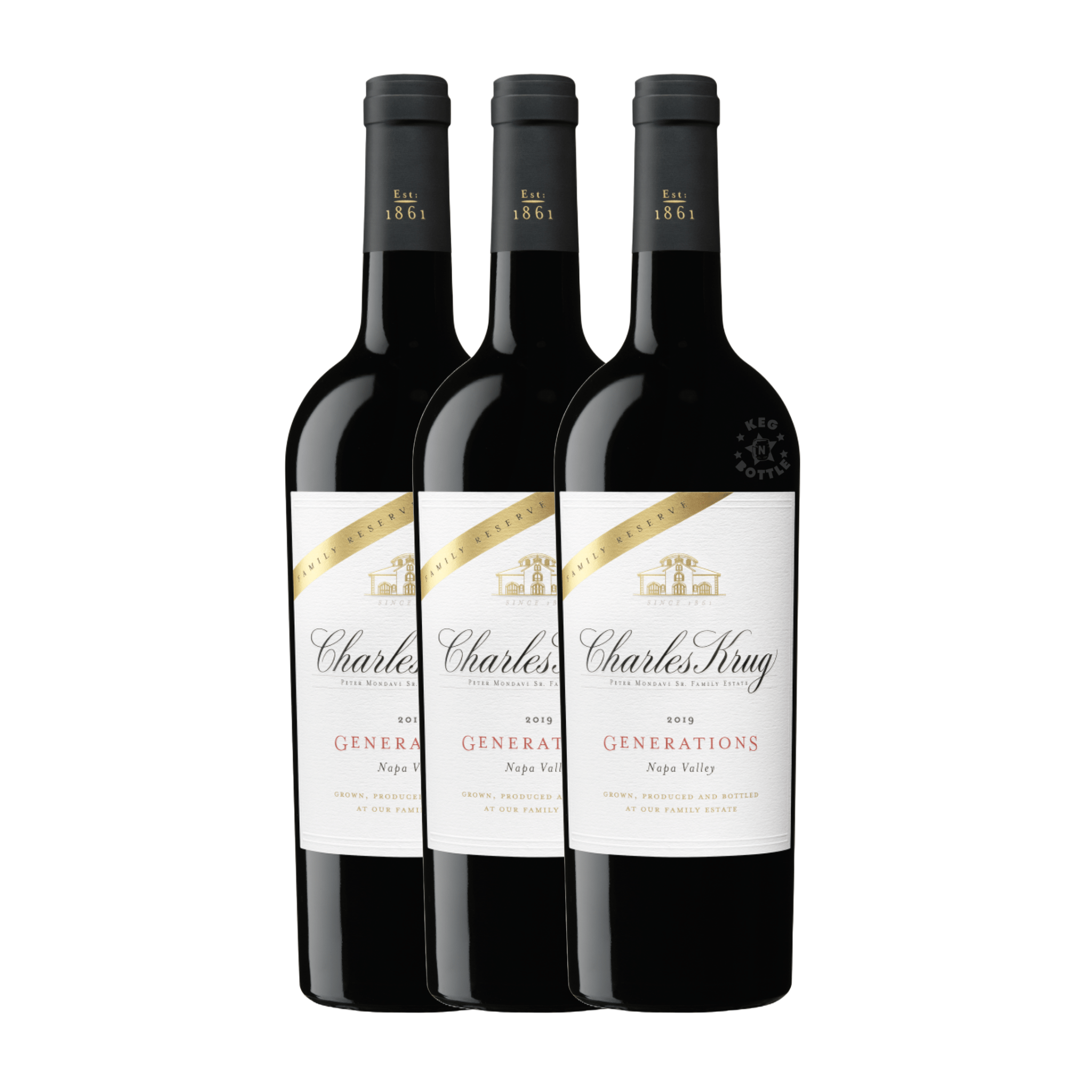 Charles Krug - Generations Family Reserve - Red Blend (3 Pack) - Keg N Bottle
