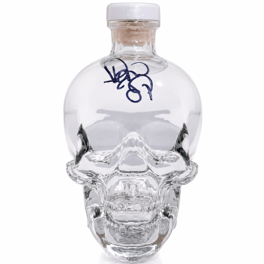 Crystal Head Vodka signed by Dan Aykroyd in a rare 3L crystal skull bottle collectible edition.