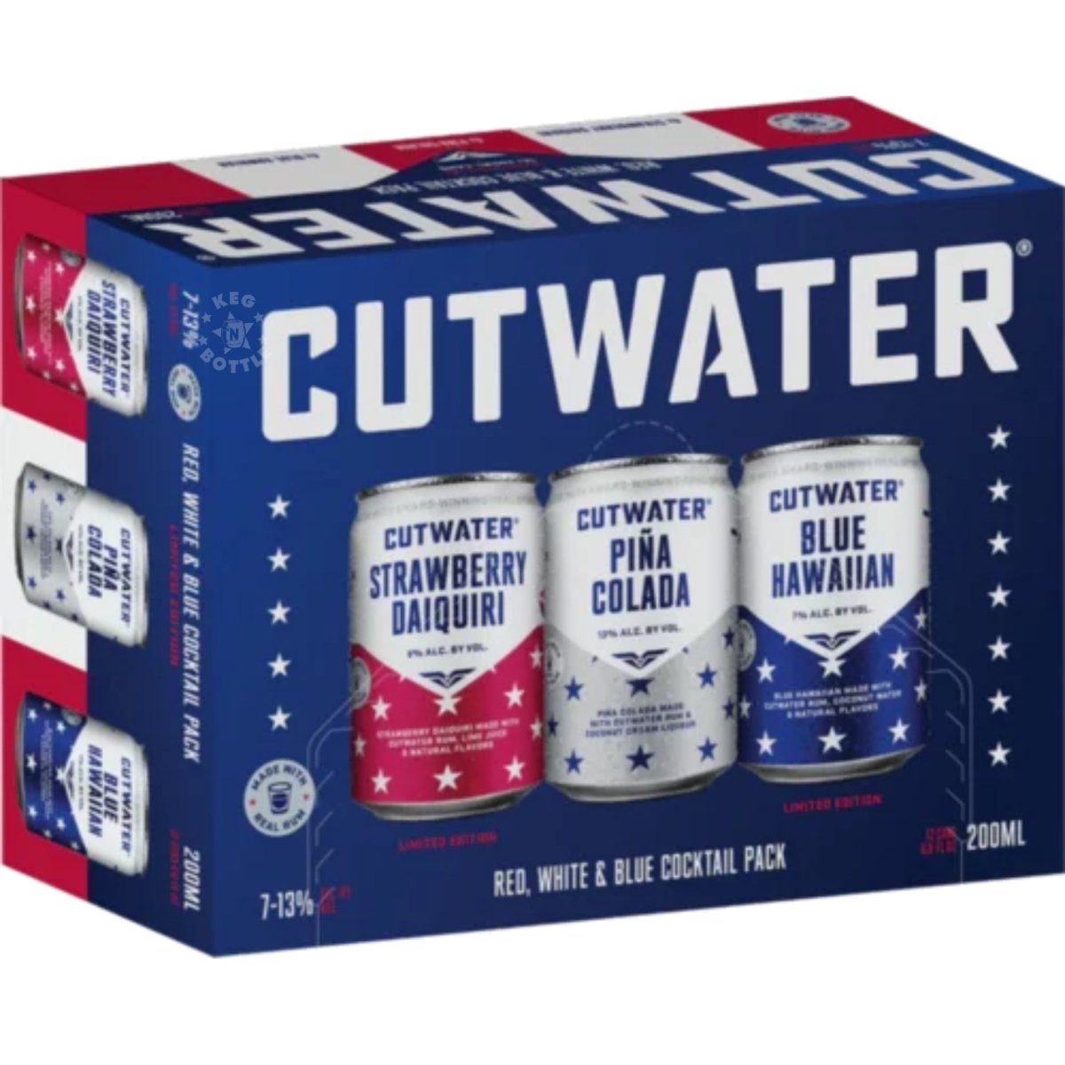 Cutwater Red White & Blue Variety Pack 12 Cans β Rum Cocktails