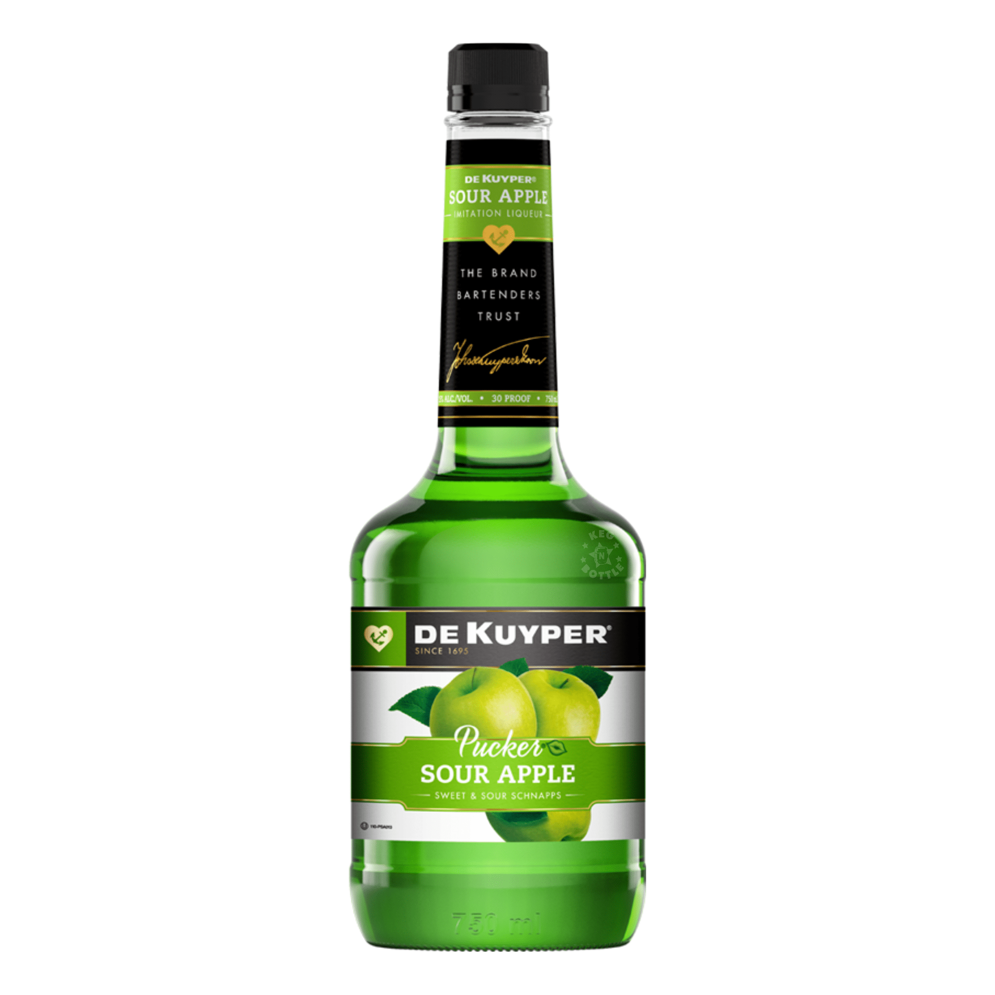 Dekuyper Pucker Sour Apple Schnapps (1 L) | Keg N Bottle