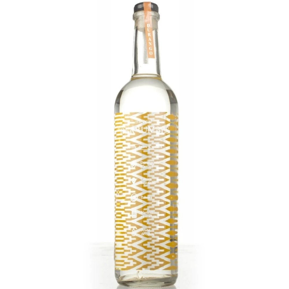 Mezcal Derrumbes Durango 750mL bottle crafted from Cenizo agave in Durango, Mexico.
