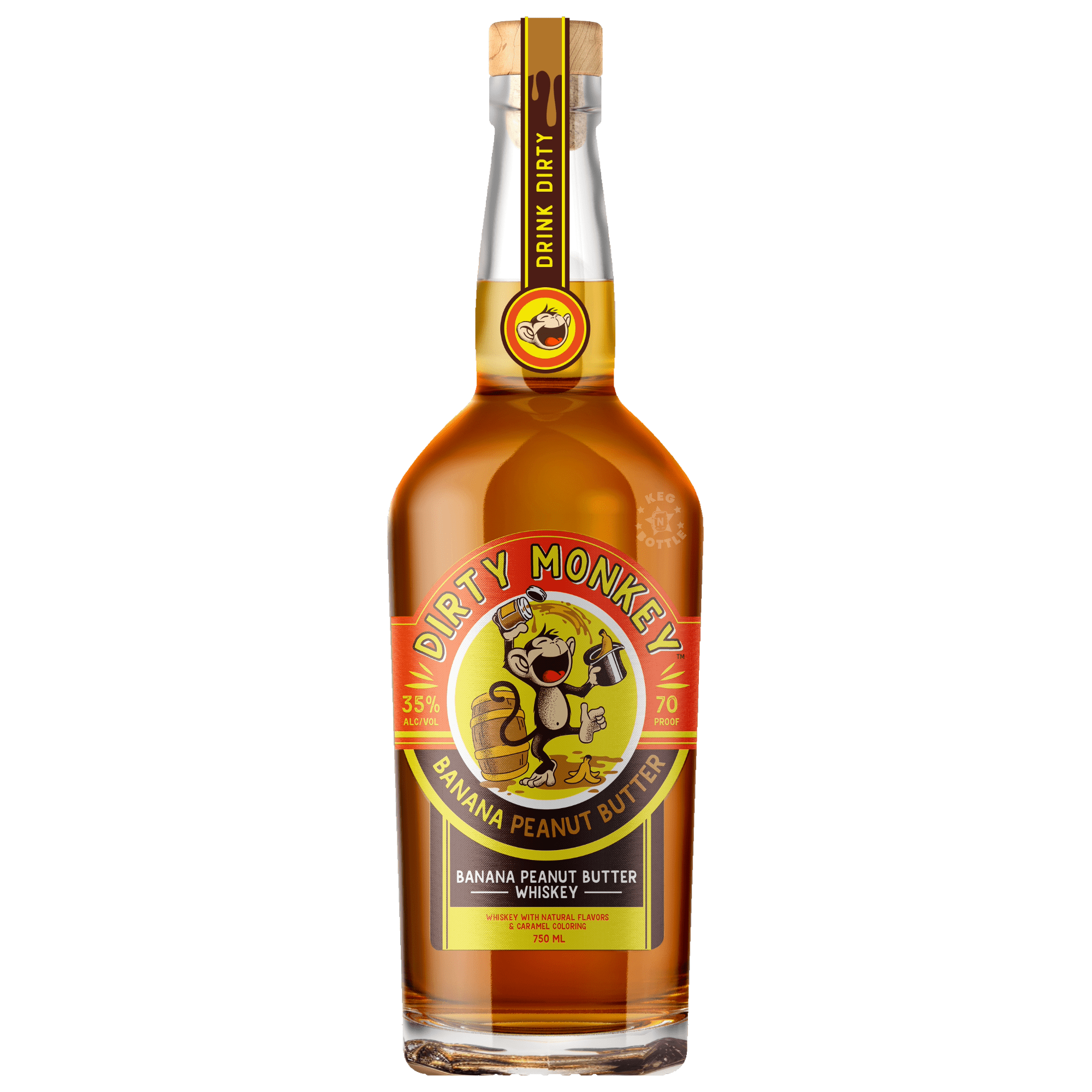 Dirty Monkey Banana Peanut Butter Whiskey (750 ml) | Keg N Bottle