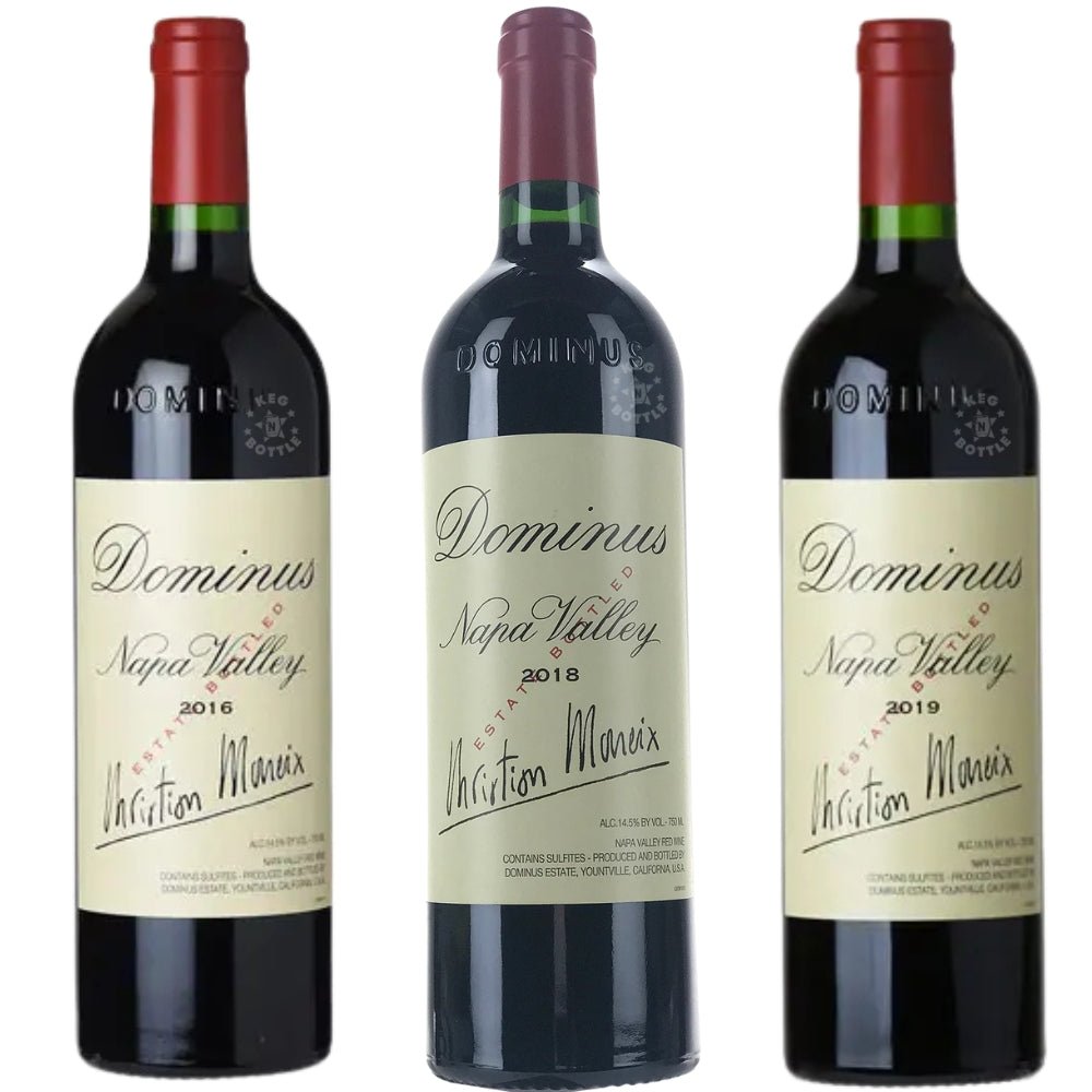 Dominus Estate Napa Valley three-bottle vertical set — 2016, 2018 and 2019, 750 ml each