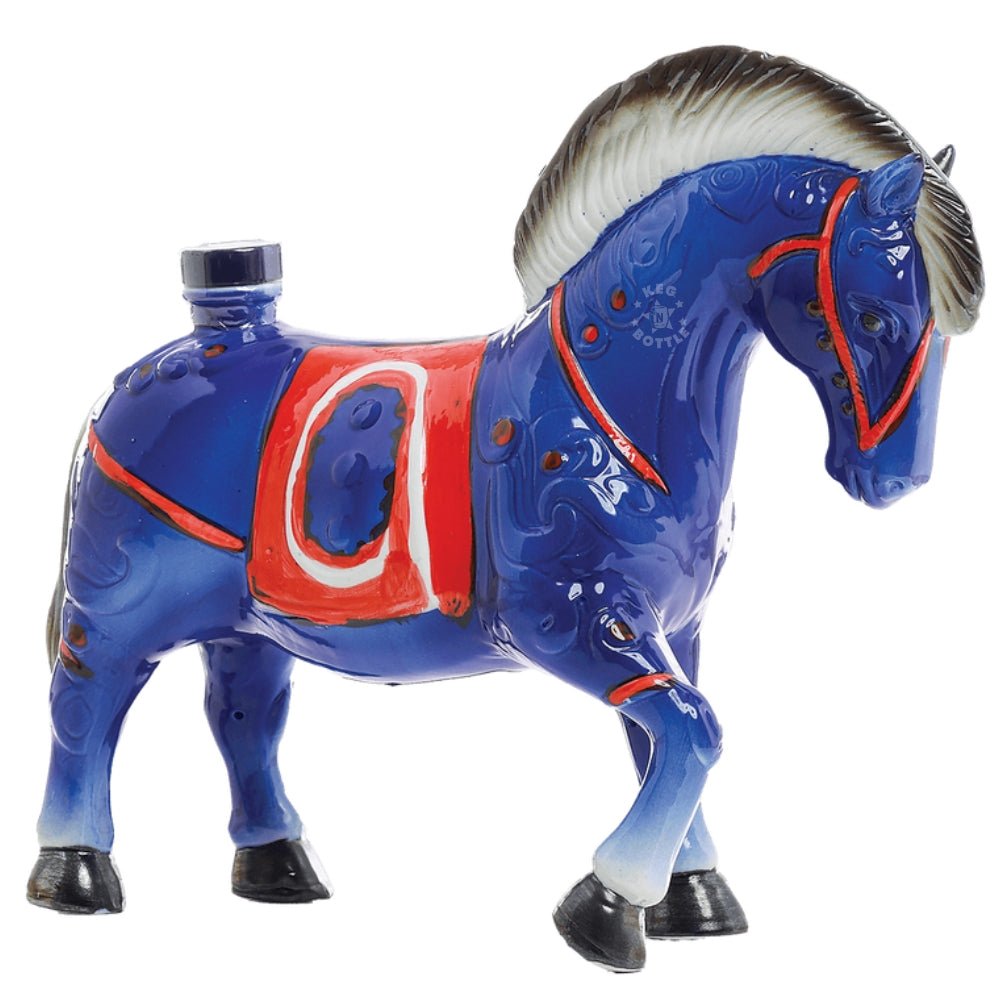 Don Chinto Blue Horse Tequila Añejo 750ml hand-painted ceramic horse bottle from Jalisco Mexico 40% ABV 2