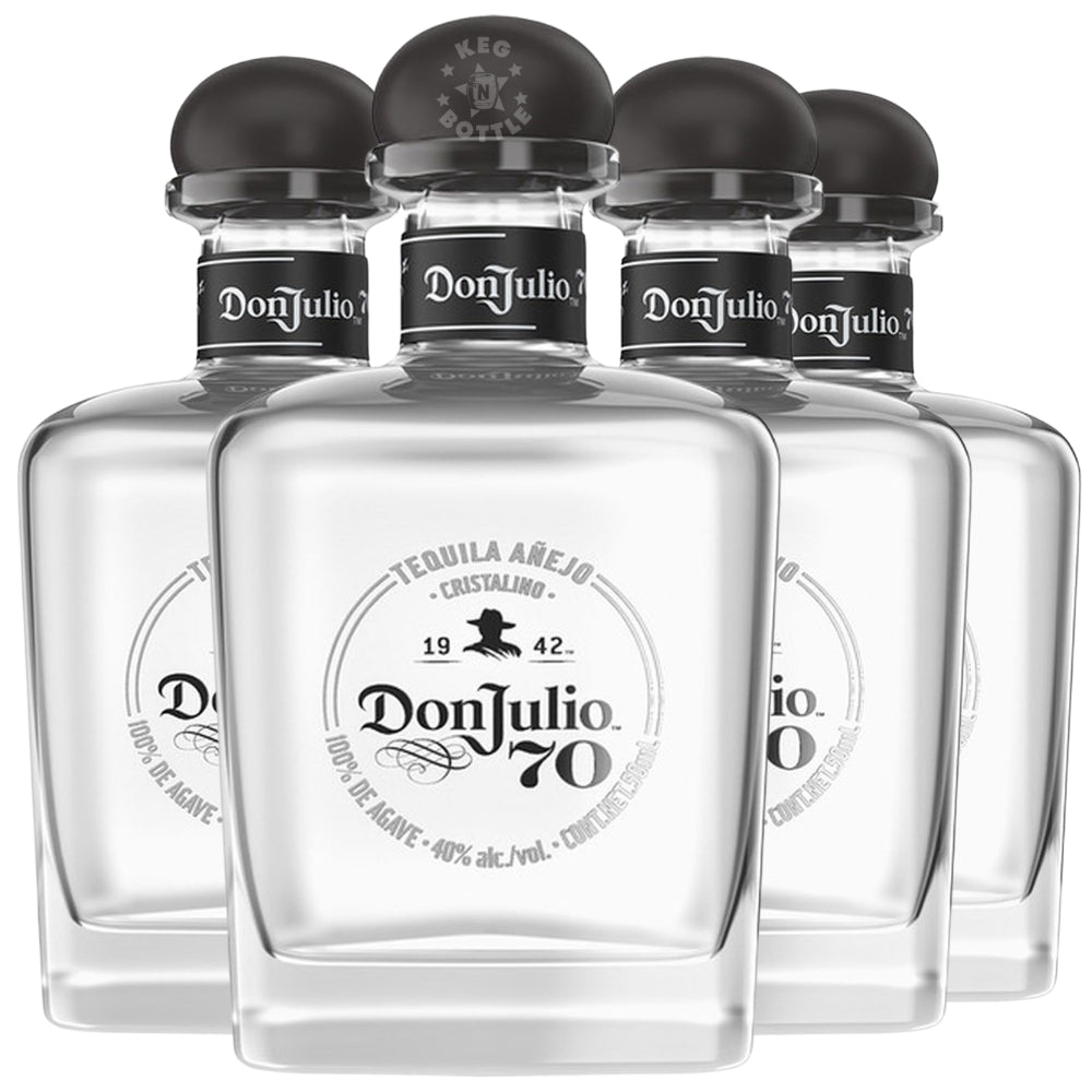 Don Julio 70th cristalino añejo tequila 50 ml pack of 4