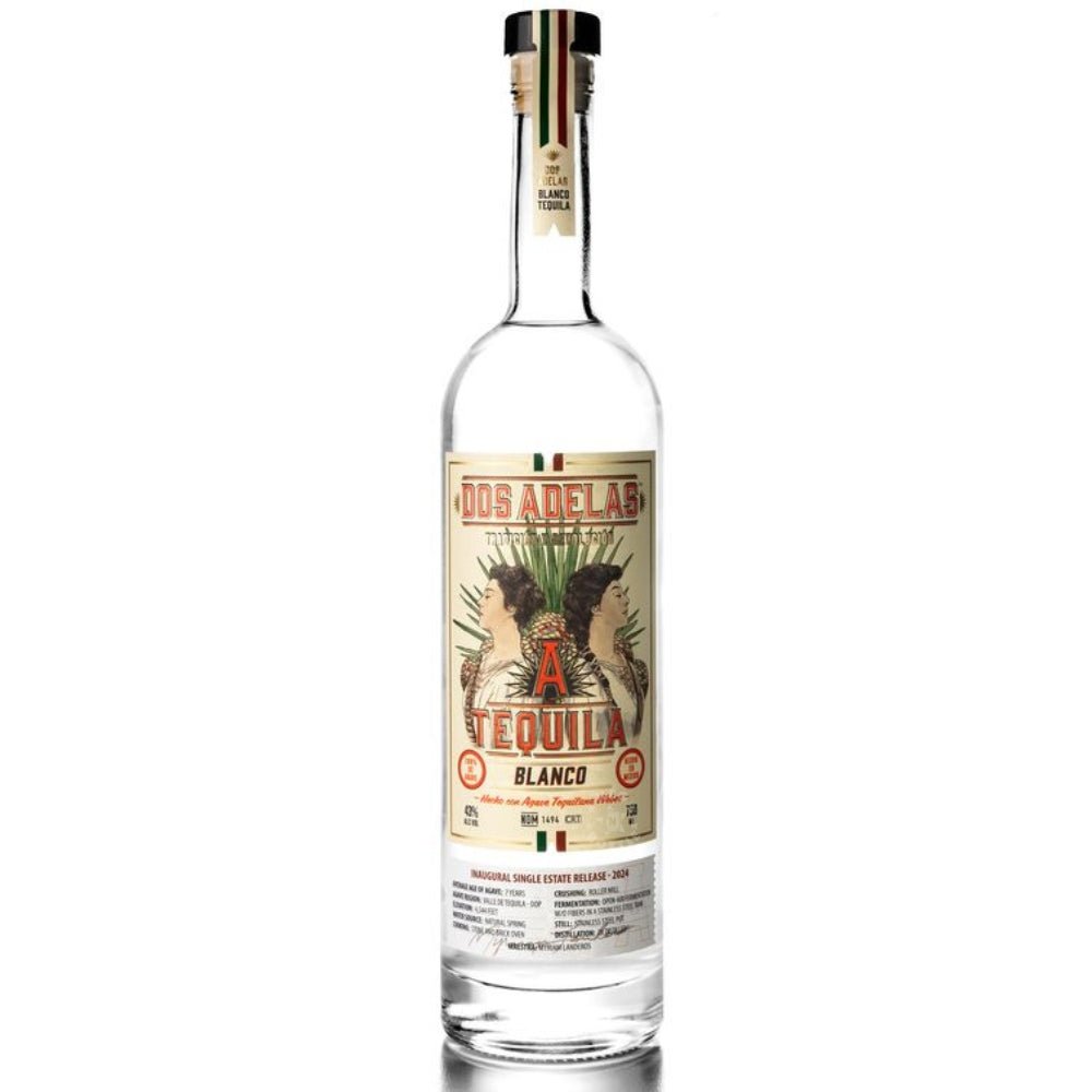 Bottle of Dos Adelas Blanco Tequila 750 ml single estate release 2024