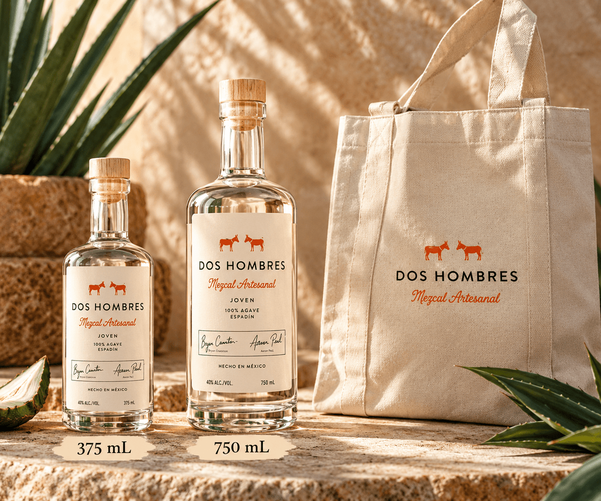 Dos Hombres Mezcal Joven Espadín Combo + tote bag (2 x 750 mL) | Keg N Bottle
