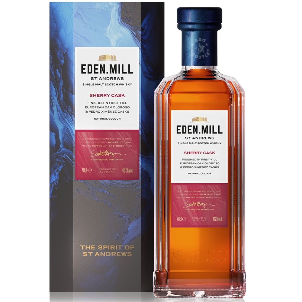 Eden Mill Sherry Cask Scotch Whisky bottle and box