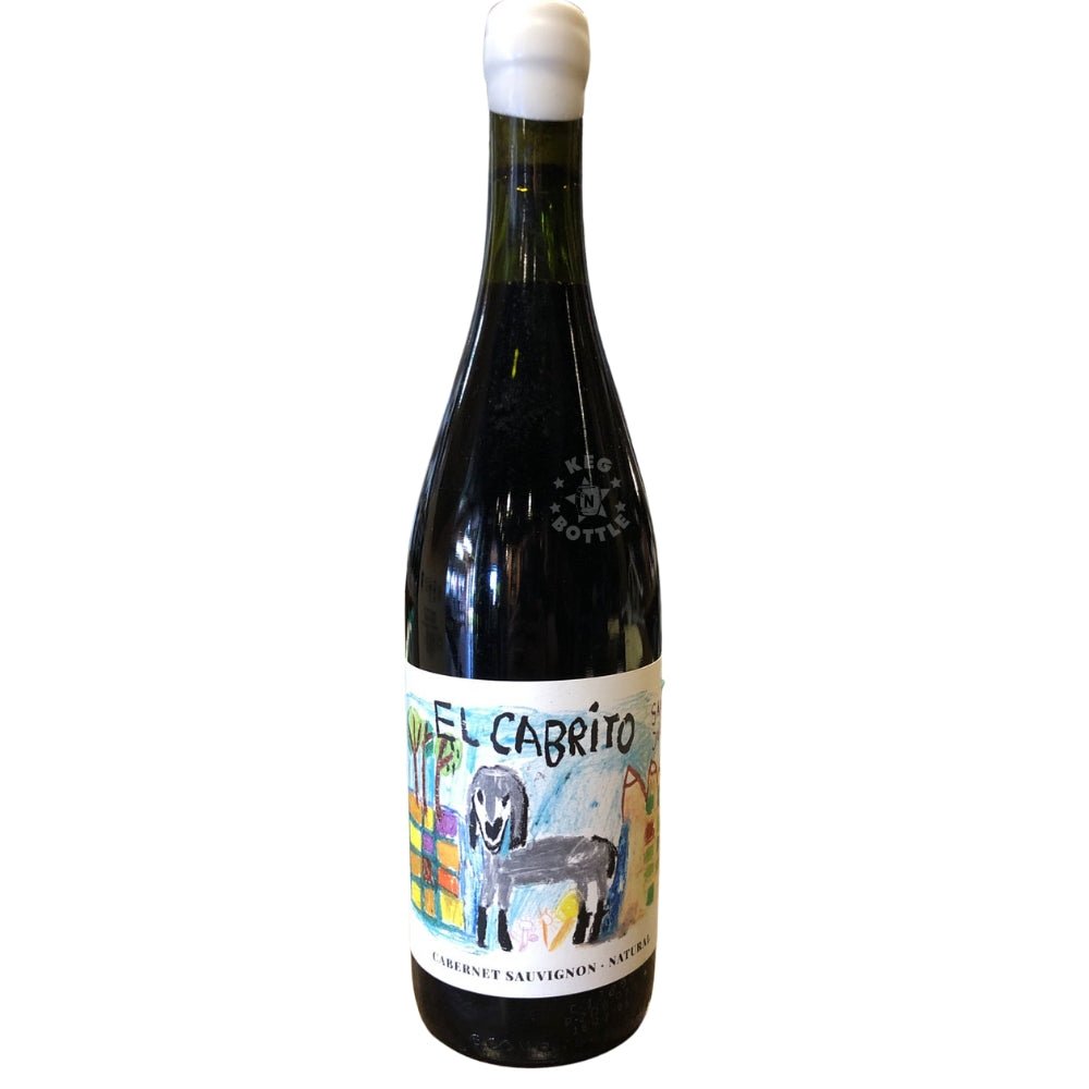 El Cabrito Natural Cabernet Sauvignon wine bottle with artistic label