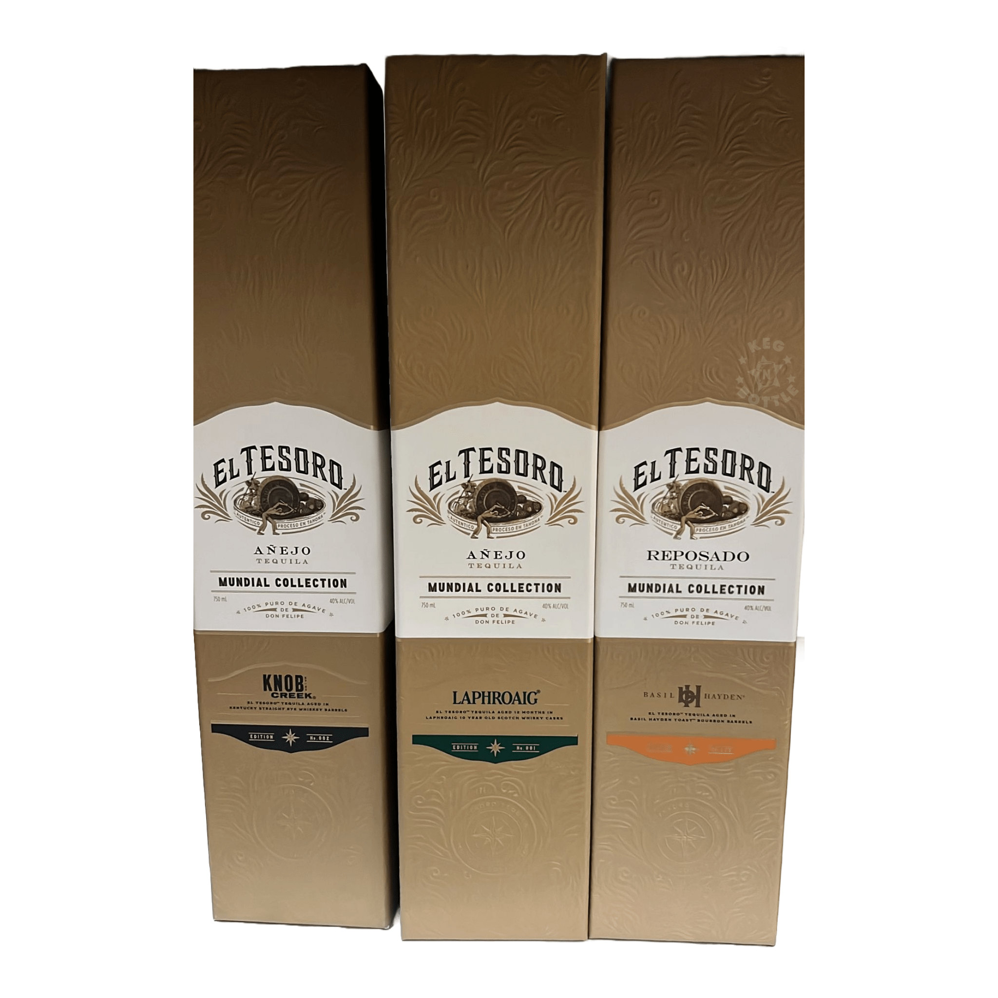 El Tesoro Mundial Collection Tequila Combo Pack (3 x 750 ml) | Keg