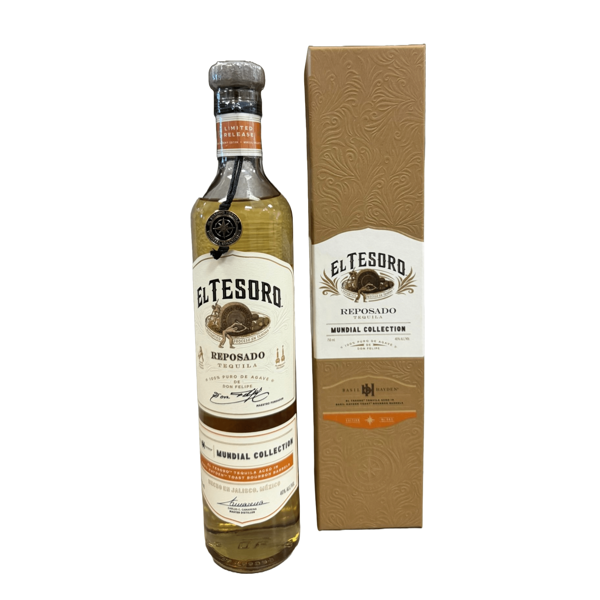 El Tesoro Reposado Mundial Collection Basil Hayden Tequila (750 ml) - Keg N Bottle