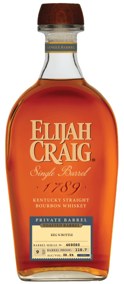 Elijah Craig 9 Year Toasted Barrel Keg N Bottle Single Barrel Bourbon (750mL) | Keg N Bottle